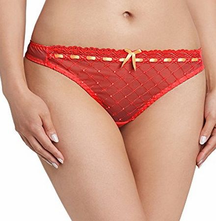 Curvy Kate Womens Portia Thong String, Red (Poppy), Size 8
