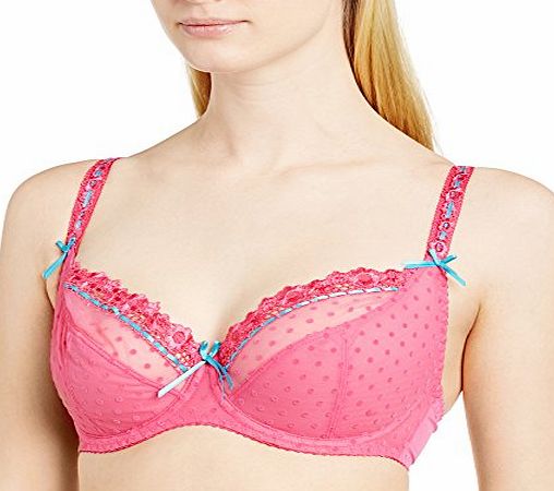 Curvy Kate Womens Princess Balcony Everyday Bra, Pink (Cerise/Topaz), 36D