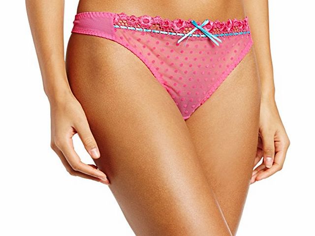 Curvy Kate Womens Princess Thong String, Pink (Cerise/Topaz), Size 14