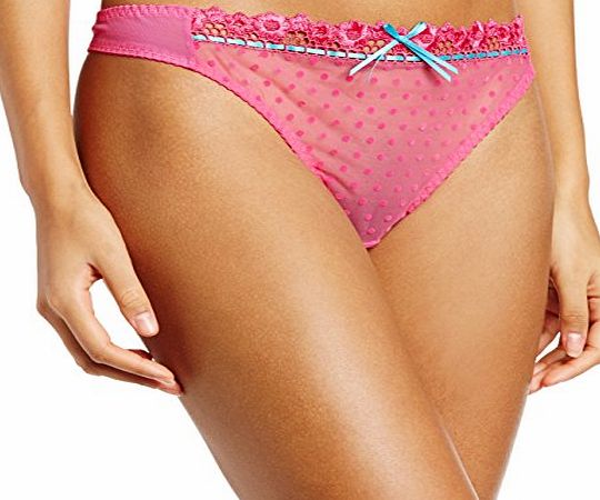 Curvy Kate Womens Princess Thong String, Pink (Cerise/Topaz), Size 16