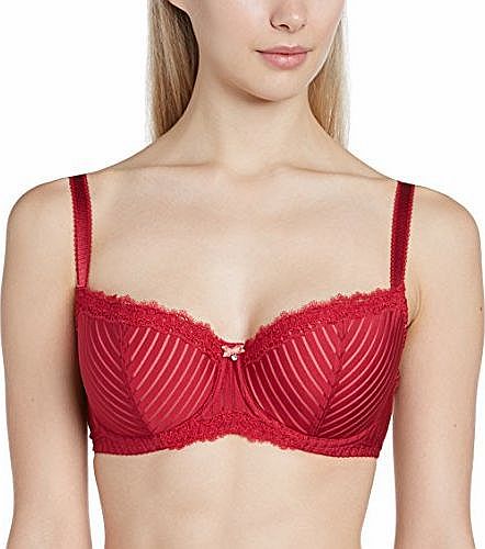 Womens Ritzy Padded Balcony Full Cup Everyday Bra, Red (Ruby/Spice), 38G