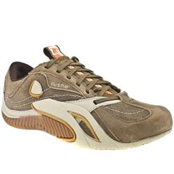 Female Groove Speed Leather Upper in Brown and Stone