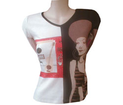 Womens Afro print jersey top