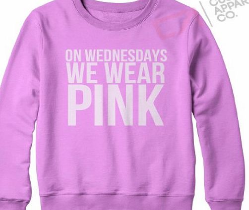 Custom Apparel Co On Wednesdays We Wear Pink Womens Jumper Sweater New Mean Girls Inspired (Medium)