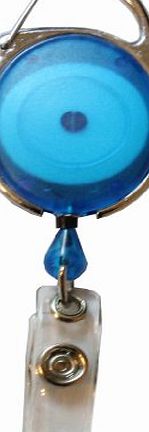 Customcard ltd 4 x Blue Premier Yo Yo Retractable Reel Identity ID Card Pass Badge Holder