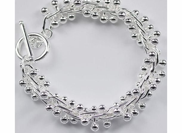 Beautiful Lady 925 Jewelry solid silver Crystal bracelet