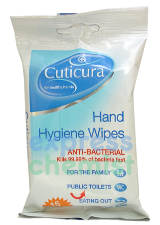 Cuticura Hygiene Anti-Bacterial Hand Wipes (15