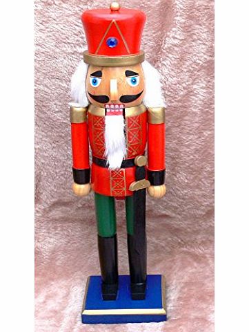 CW Large 35.5cm Christmas Wooden NUTCRACKER Soldier