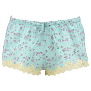 Floral Shorts- Mint- Size 10
