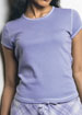 Precious Lilac cap sleeve knit t-shirt