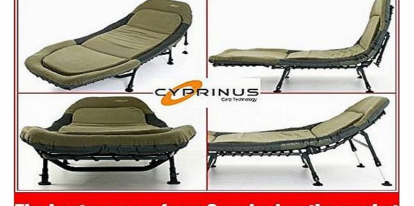 Cyprinus Memory Foam bed chair bedchair for carp fishing, put me up bed or luxury camping chair or guest bed 6 leg bedchair