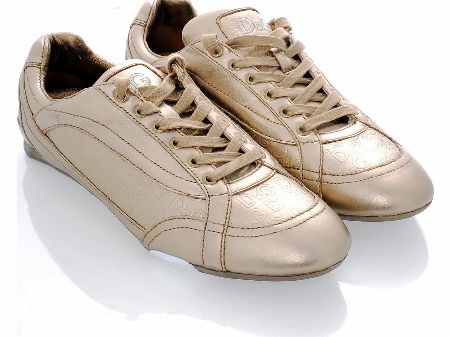 Dolce  Gabbana Gold Logo Sneakers
