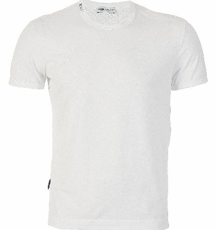 Dolce and Gabbana Melange Neck Logo White