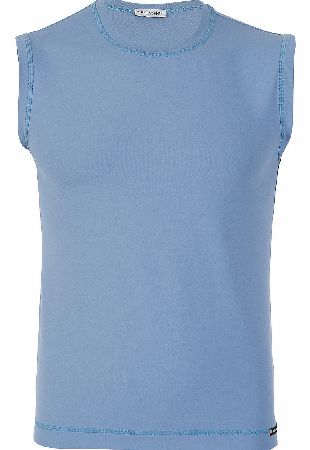 Dolce and Gabbana Stretch Cotton Tank Blue