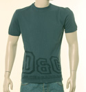 D&G Mens Ink Short Sleeve Lightweight T-Shirt with Black Logo