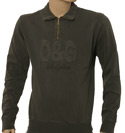 Dark Grey 1/4 Zip Cotton Sweatshirt