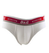 DandG White Ribbed Cotton Briefs