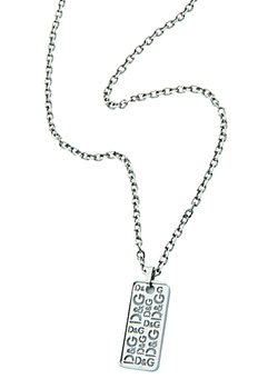DandG IDandG Steel Repeat Logo Dogtag Pendant