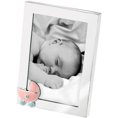 D For Diamond Young Girls Enamel and Silver Plated Picture Frame In Silver Plate By D For Diamond