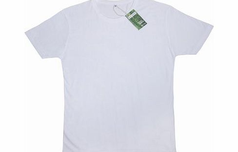 Da Londra Mens Bamboo amp; Organic Cotton Plain T shirt : L, white