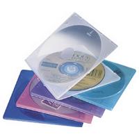 DAC Slimline CD Jewel Cases (5 Pack) Mixed Colours