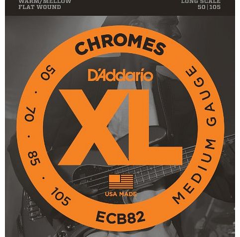 DAddario ECB82 XL Chromes Medium (.050-.105) Electric Bass Guitar Strings
