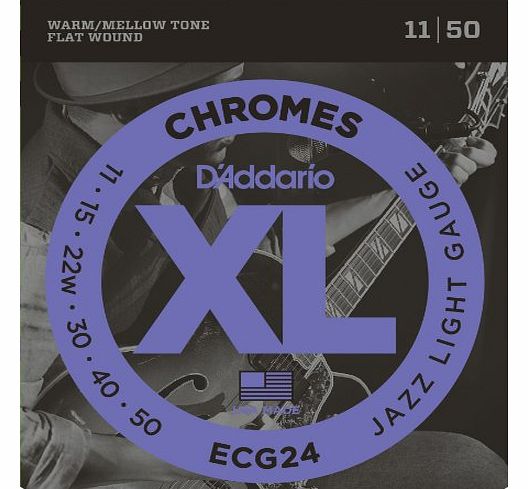 DAddario ECG24 XL Chromes Jazz Light (.011-.050) Electric Guitar Strings