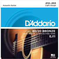 Daddario EJ11 80/20 Bronze Acoustic Guitar