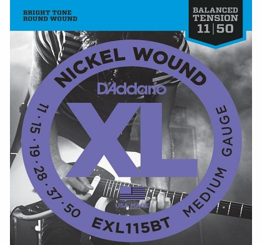 DAddario EXL115BT 11-50 Balanced Tension Regular Light Nickel Wound Electric Guitar Strings