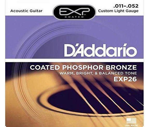 Daddario EXP26 Coated Phosphor Bronze Custom