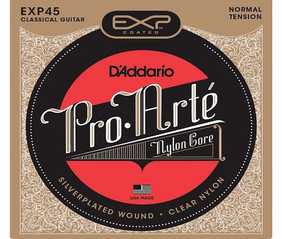 DAddario EXP45 EXP Coated Normal (.028-.044) Classical Guitar Strings