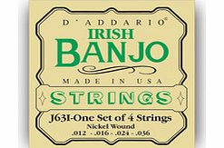 Daddario J63i Irish Tenor Banjo Nickel 12-36