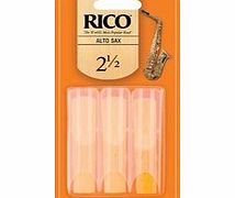 Daddario Rico Alto Saxophone Reeds 2.5 3-Pack