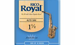 Daddario Rico Royal Alto Saxophone Reeds 1.5 10 Box