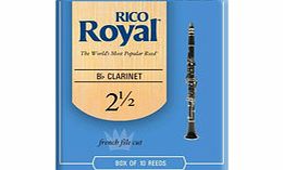 Daddario Rico Royal Bb Clarinet Reeds 2.5 10 Box