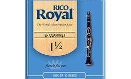 Daddario Rico Royal Eb Clarinet Reeds 1.5 10 Box