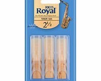 Daddario Rico Royal Tenor Saxophone Reeds 2.5 3-Pack