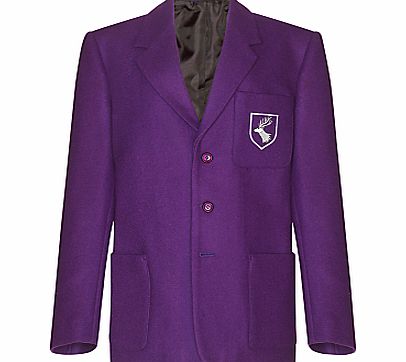 Daiglen School Unisex Embroidered Blazer, Purple
