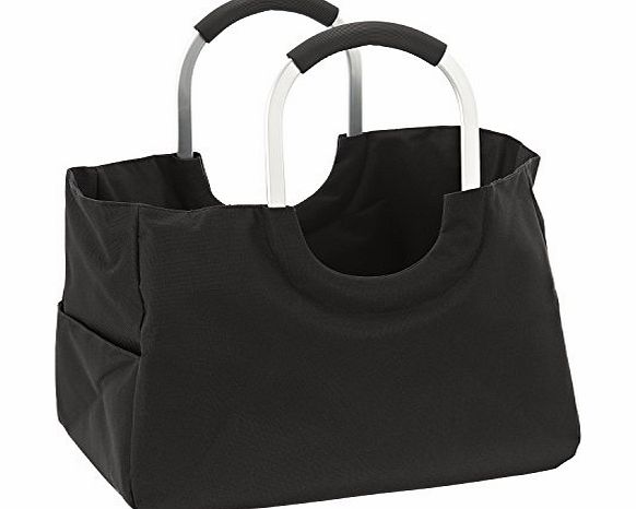 shopping basket, shopping bag, market bag, size L, in black