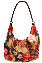 Daisy floral print beach bag