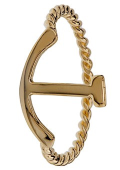 Daisy Knights Gold Plated Anchor Ring by Daisy Knights - Size