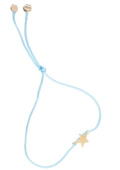 Daisy Knights Gold Plated Star with Blue Cord Friendship