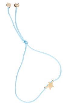 Daisy Knights Gold Plated Star with Blue Cord Friendship