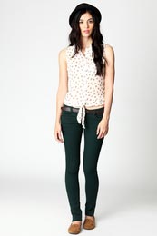 Polka Dot Knotted Blouse