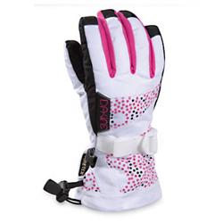 dakine Girls Avenger Jr Gloves - White/Pink Drop