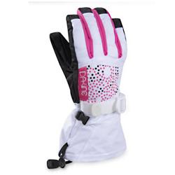 Girls Tracker Jr Glove - White/Pink Drops