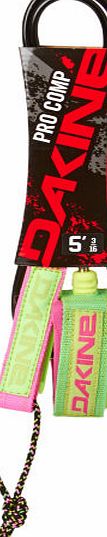 Dakine Grom Comp 3/16inch Leash - Lime/ Pink