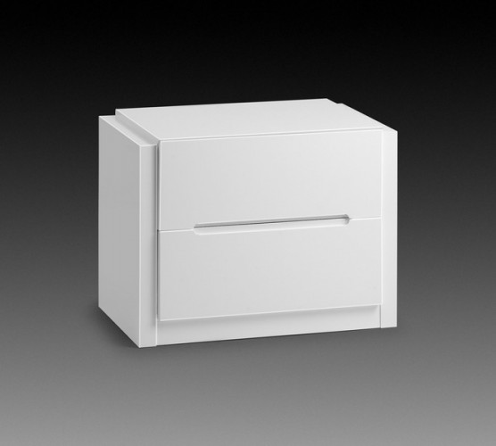 Dakota White 2 Drawer Dakota Bedside Drawer