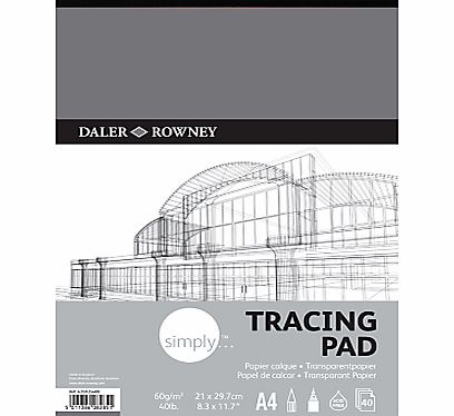 Daler Rowney Daler-Rowney Simply A4 Tracing Pad, 40 sheets