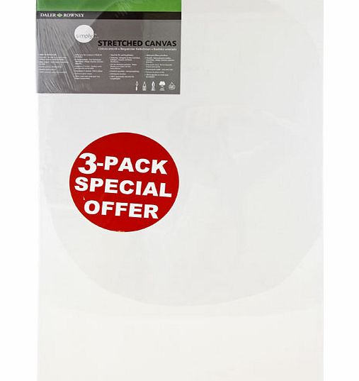 Daler-Rowney Daler Rowney Simply Canvas Pack of 3 - 50 X 60cm